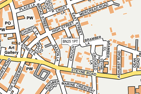 BN25 1PT map - OS OpenMap – Local (Ordnance Survey)
