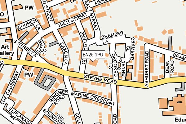 BN25 1PU map - OS OpenMap – Local (Ordnance Survey)