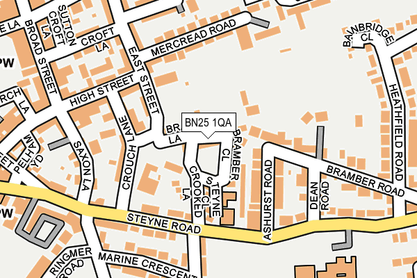 BN25 1QA map - OS OpenMap – Local (Ordnance Survey)