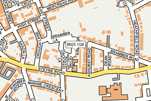 BN25 1QB map - OS OpenMap – Local (Ordnance Survey)