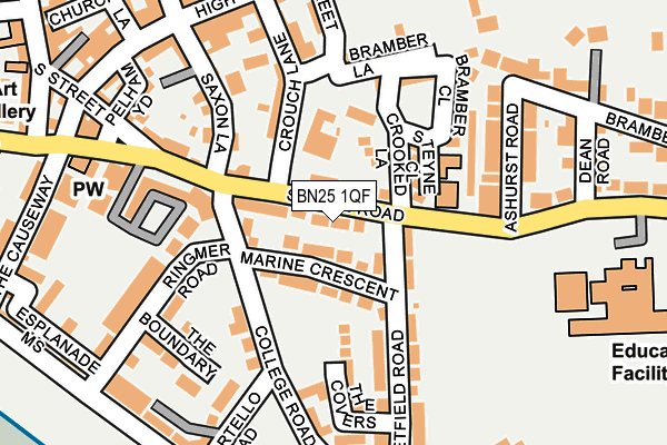 BN25 1QF map - OS OpenMap – Local (Ordnance Survey)