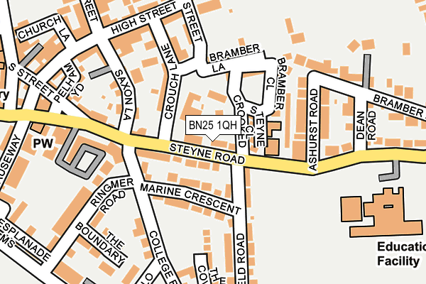 BN25 1QH map - OS OpenMap – Local (Ordnance Survey)