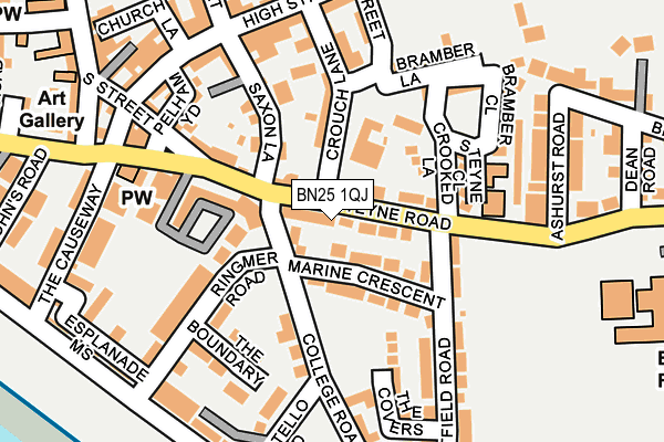 BN25 1QJ map - OS OpenMap – Local (Ordnance Survey)