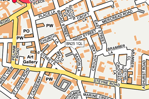 BN25 1QL map - OS OpenMap – Local (Ordnance Survey)
