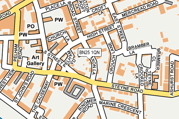 BN25 1QN map - OS OpenMap – Local (Ordnance Survey)