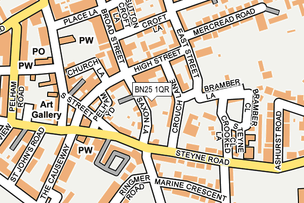 BN25 1QR map - OS OpenMap – Local (Ordnance Survey)