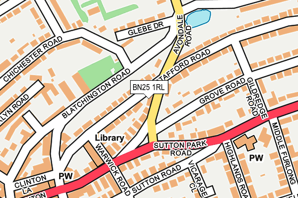 BN25 1RL map - OS OpenMap – Local (Ordnance Survey)