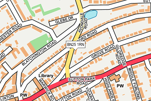 BN25 1RN map - OS OpenMap – Local (Ordnance Survey)