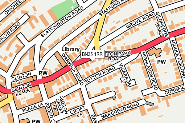 BN25 1RR map - OS OpenMap – Local (Ordnance Survey)