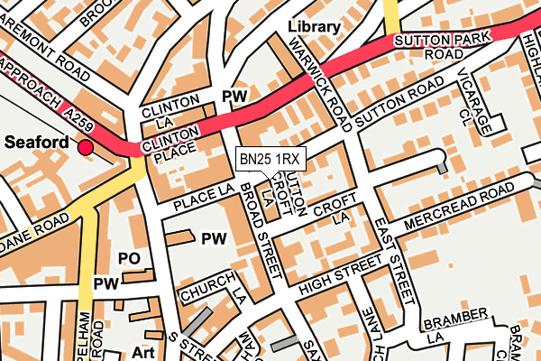 BN25 1RX map - OS OpenMap – Local (Ordnance Survey)