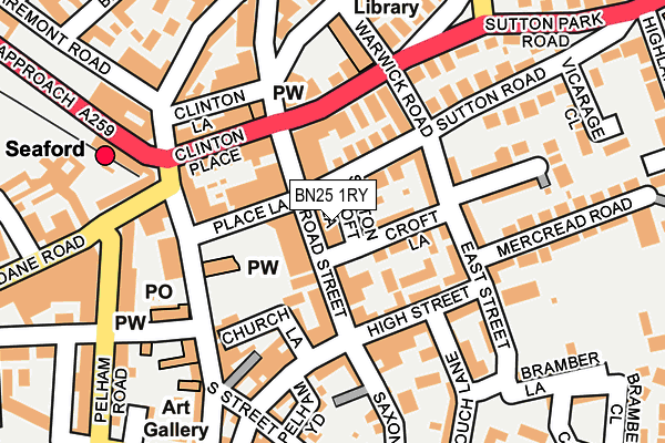 BN25 1RY map - OS OpenMap – Local (Ordnance Survey)