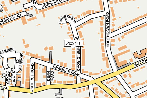 BN25 1TH map - OS OpenMap – Local (Ordnance Survey)