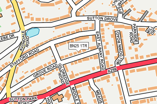 BN25 1TR map - OS OpenMap – Local (Ordnance Survey)