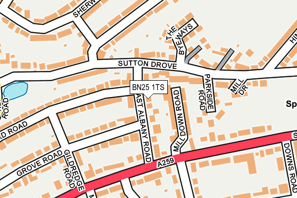 BN25 1TS map - OS OpenMap – Local (Ordnance Survey)