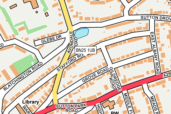BN25 1UB map - OS OpenMap – Local (Ordnance Survey)