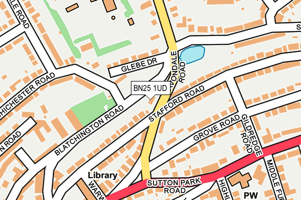 BN25 1UD map - OS OpenMap – Local (Ordnance Survey)