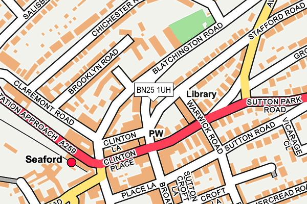 BN25 1UH map - OS OpenMap – Local (Ordnance Survey)