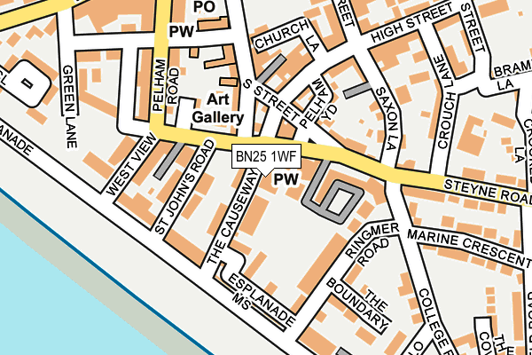 BN25 1WF map - OS OpenMap – Local (Ordnance Survey)