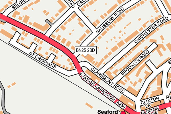 BN25 2BD map - OS OpenMap – Local (Ordnance Survey)
