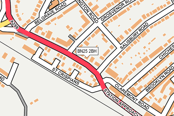BN25 2BH map - OS OpenMap – Local (Ordnance Survey)