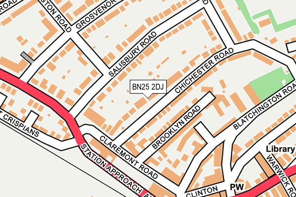 BN25 2DJ map - OS OpenMap – Local (Ordnance Survey)
