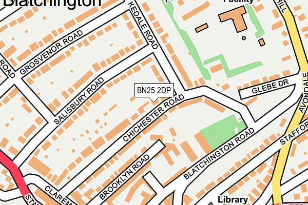 BN25 2DP map - OS OpenMap – Local (Ordnance Survey)