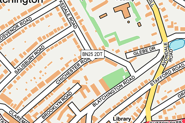 BN25 2DT map - OS OpenMap – Local (Ordnance Survey)