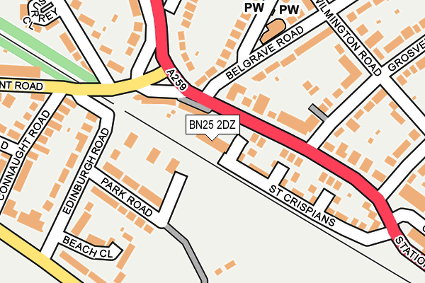 BN25 2DZ map - OS OpenMap – Local (Ordnance Survey)