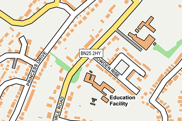 BN25 2HY map - OS OpenMap – Local (Ordnance Survey)