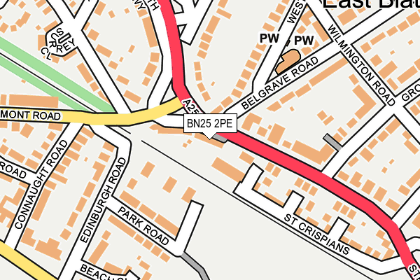 BN25 2PE map - OS OpenMap – Local (Ordnance Survey)