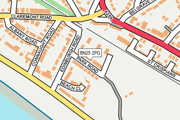 BN25 2PG map - OS OpenMap – Local (Ordnance Survey)
