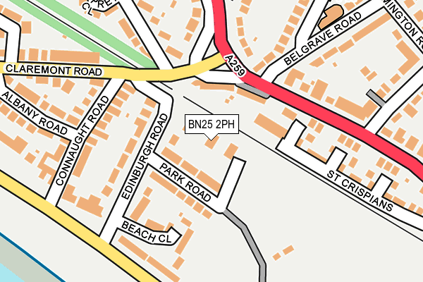 BN25 2PH map - OS OpenMap – Local (Ordnance Survey)