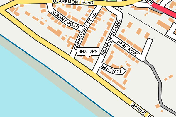BN25 2PN map - OS OpenMap – Local (Ordnance Survey)