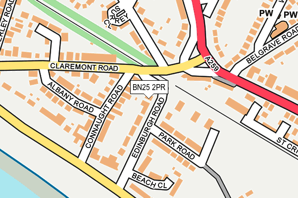 BN25 2PR map - OS OpenMap – Local (Ordnance Survey)
