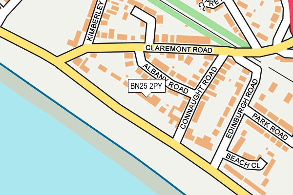 BN25 2PY map - OS OpenMap – Local (Ordnance Survey)