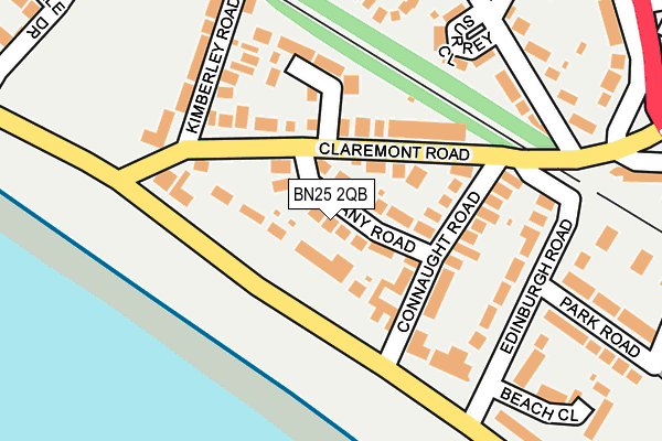 BN25 2QB map - OS OpenMap – Local (Ordnance Survey)
