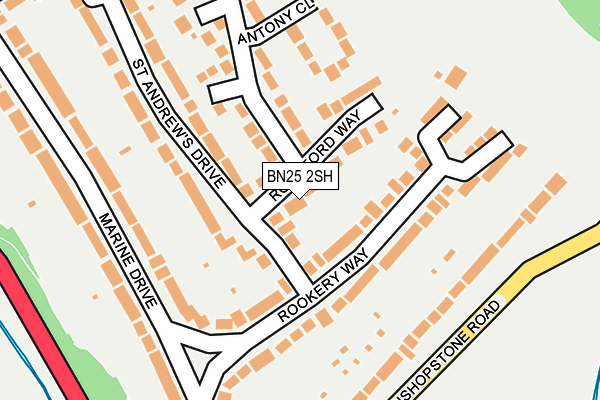BN25 2SH map - OS OpenMap – Local (Ordnance Survey)