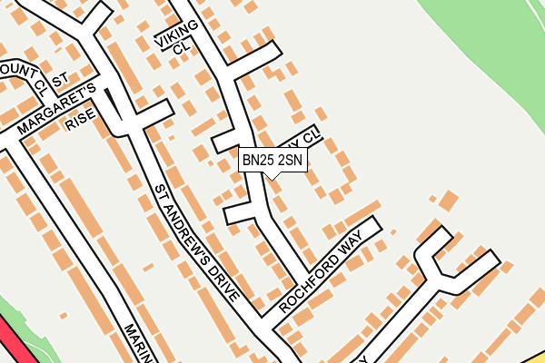 BN25 2SN map - OS OpenMap – Local (Ordnance Survey)