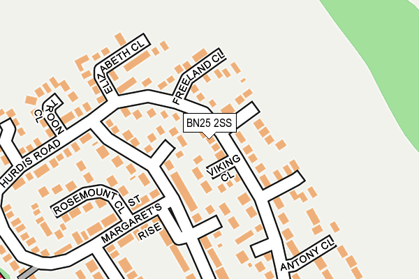 BN25 2SS map - OS OpenMap – Local (Ordnance Survey)
