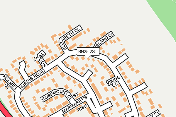 BN25 2ST map - OS OpenMap – Local (Ordnance Survey)