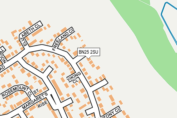 BN25 2SU map - OS OpenMap – Local (Ordnance Survey)