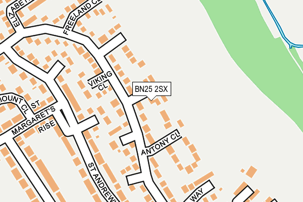 BN25 2SX map - OS OpenMap – Local (Ordnance Survey)