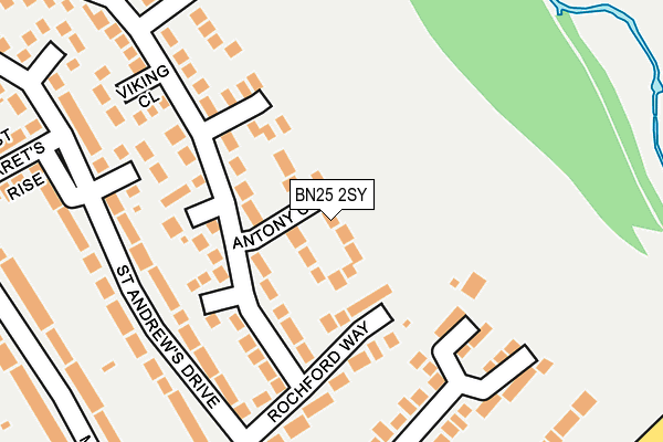 BN25 2SY map - OS OpenMap – Local (Ordnance Survey)