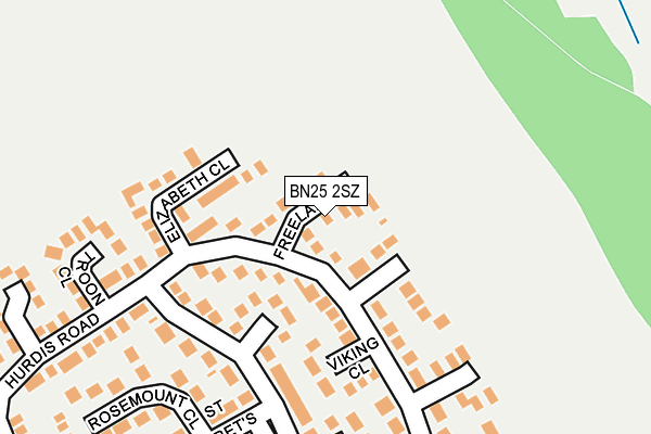 BN25 2SZ map - OS OpenMap – Local (Ordnance Survey)