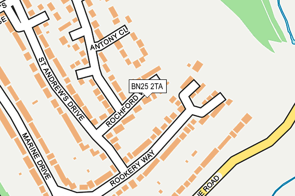 BN25 2TA map - OS OpenMap – Local (Ordnance Survey)