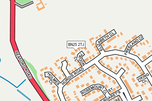BN25 2TJ map - OS OpenMap – Local (Ordnance Survey)