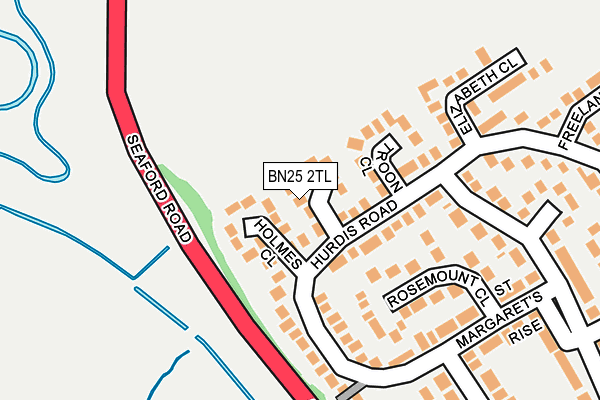 BN25 2TL map - OS OpenMap – Local (Ordnance Survey)