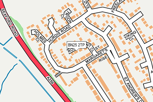 BN25 2TP map - OS OpenMap – Local (Ordnance Survey)