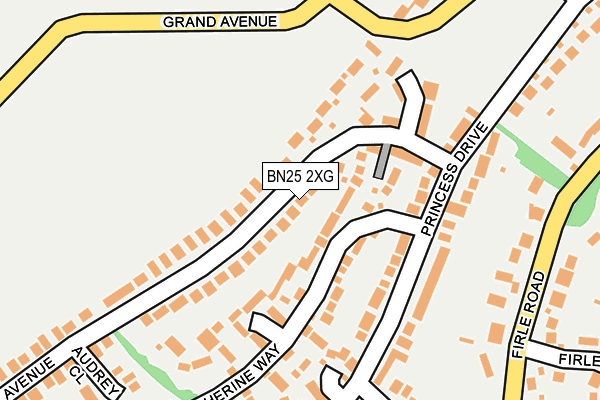 BN25 2XG map - OS OpenMap – Local (Ordnance Survey)