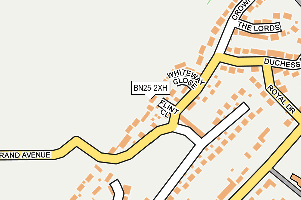 BN25 2XH map - OS OpenMap – Local (Ordnance Survey)